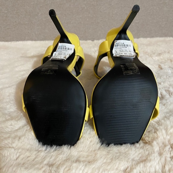 BANANA COLOUR OPEN TOE HEELS - Picture 4 of 5